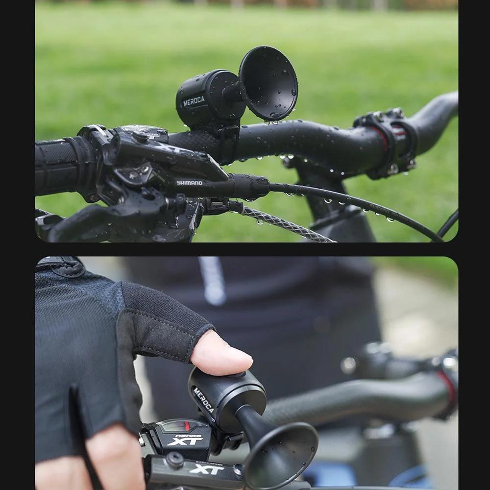 Waterproof IPX4 Bike Alarm Battery Powered Handlebar Ring Alarm Cycling Accessories Road Bike Bell