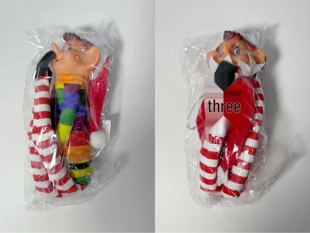 Christmas Elf Doll with Long Nose and Legs - Bookshelf Ornament Decoration