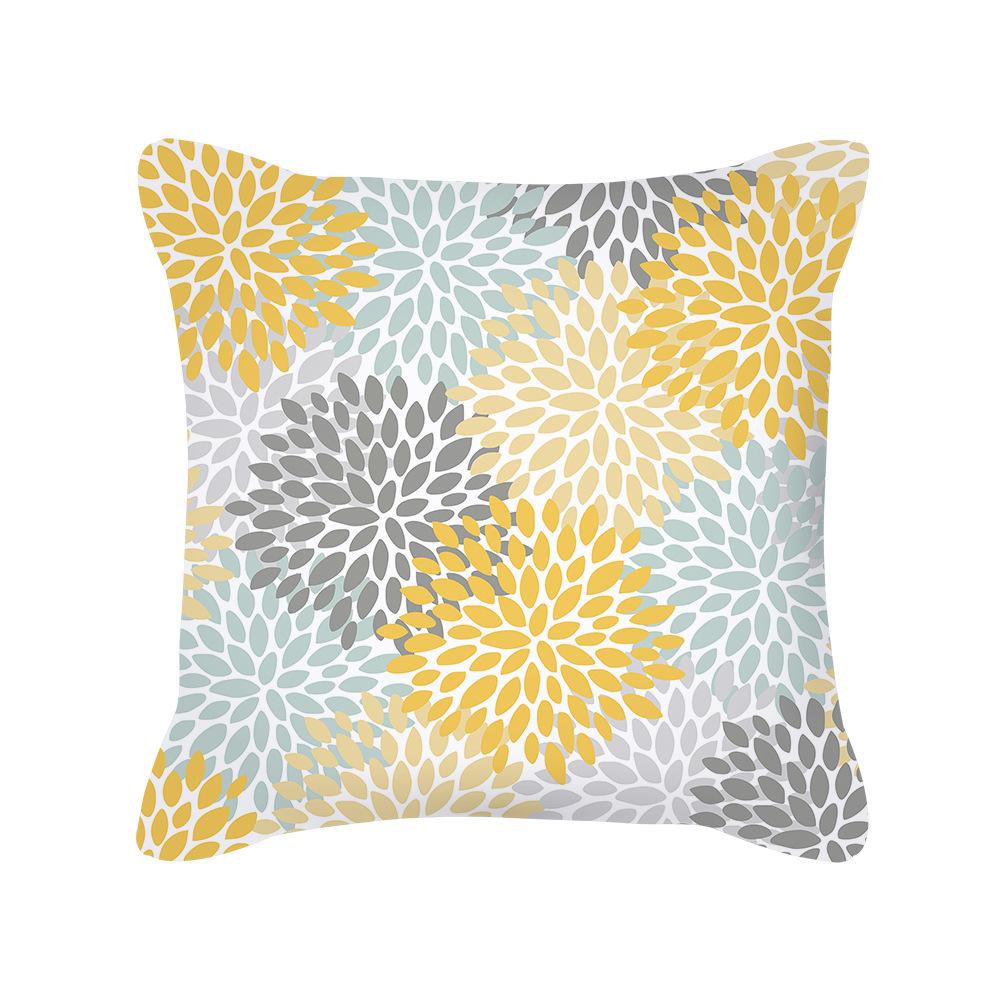 New Thanksgiving Throw Pillow Cover Yellow Letter Sunflower Office Cushion Sofa Pillow Cover