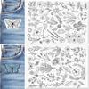 Floral Water-Soluble Non-Woven Fabric Adhesive Embroidery Stabilizer (2 Sheets)