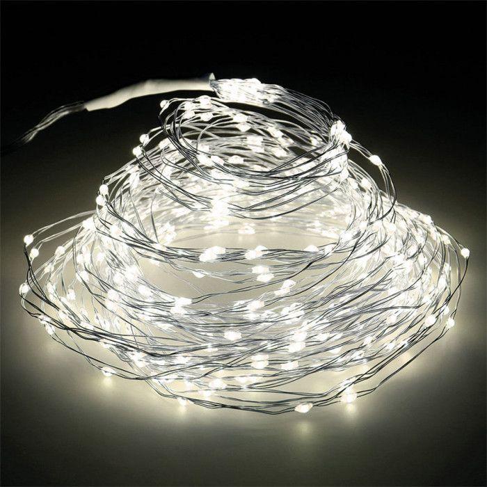Guirlande - GENERIQUE - Micro Led - Blanc chaud - 6,8m - Pour extérieur et arbres de 180cm