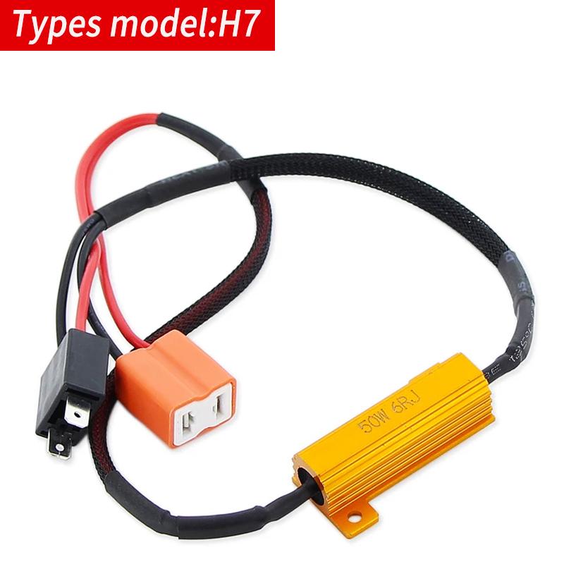 

2PCS H4 H7 H11 H8 H9 9005 HB3 9006 HB4 Canbus LED Decoder Load Resistors For Car Fix LED Bulb Fast Flash Warning Error Canceller 2PCS Decoder H7