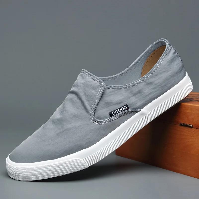 Nowe Męskie Buty Materiałowe Buty Casual Wiosna Lato Oddychające Płaskie Buty Uliczne Lekkie Wsuwane Mokasyny
