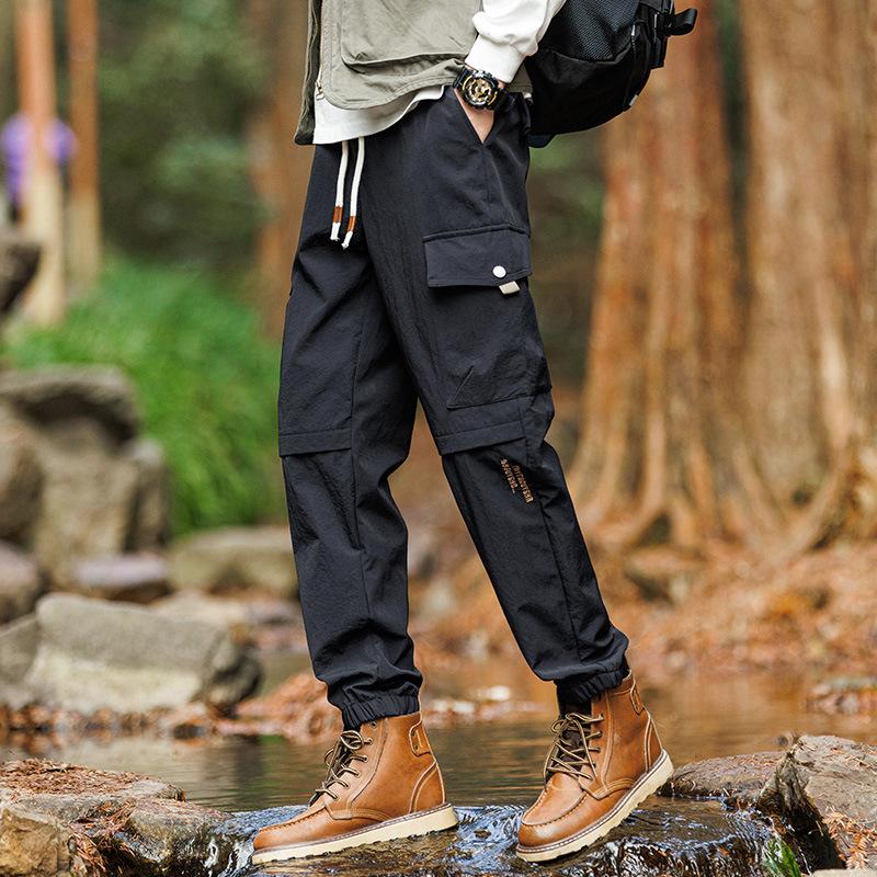 

Свободные и универсальные мужские повседневные брюки со свободными ремнями на щиколотке для рабочей одежды L