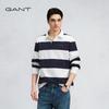 GANT Men's Classic Striped Cotton Rugby Polo Shirt