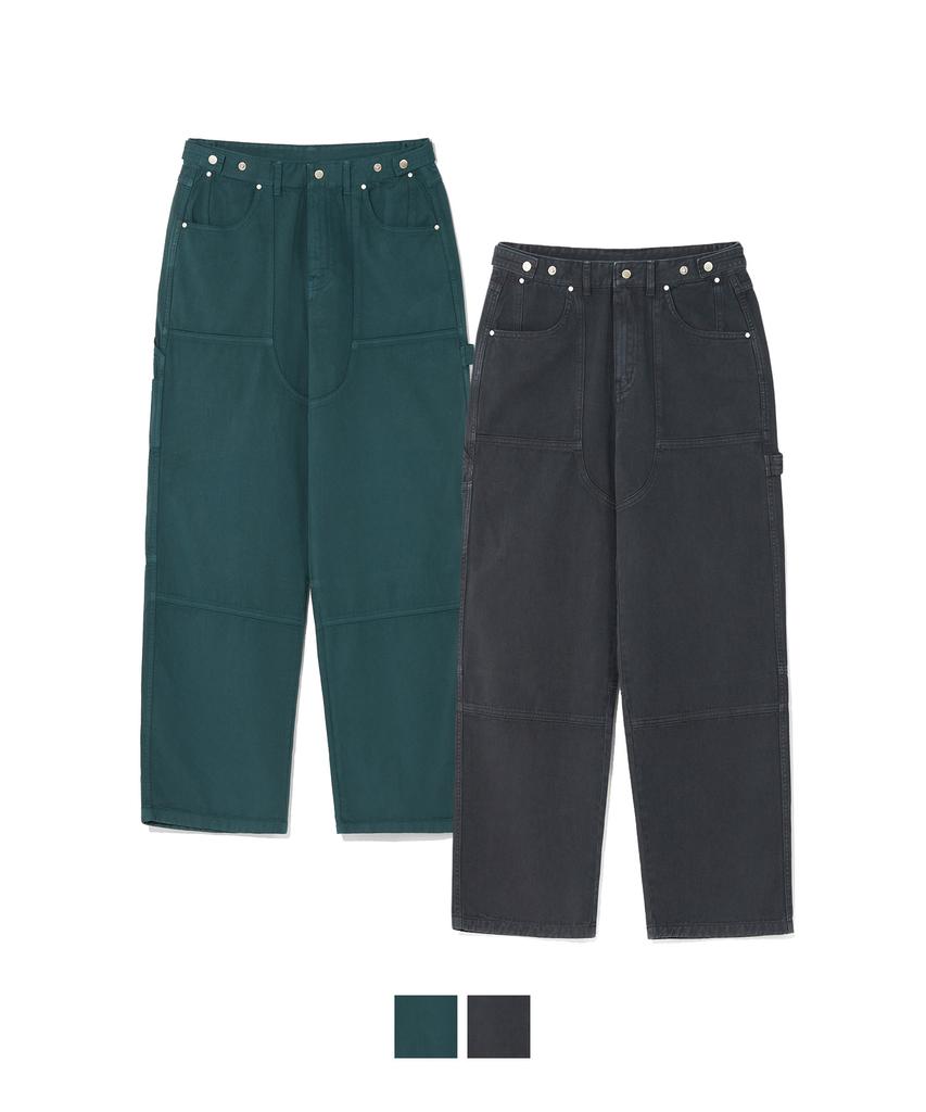 CGP Garment-Dyed Cut Carpenter Denim Pants_2Color