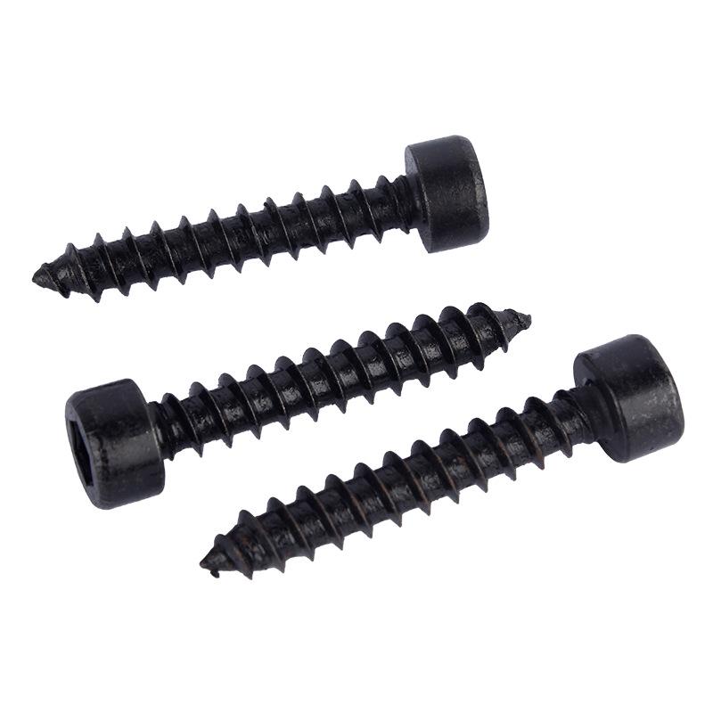 Grade 8.8 High Strength Black Hex Socket Self-Tapping Screw M2*M6 with Cylindrical Head