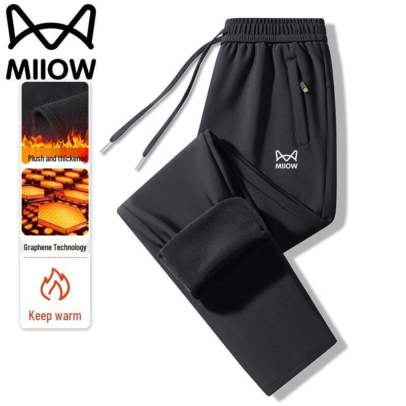 

Mao Ren Men s Graphene Fleece Lined Straight-Leg Casual Pants L