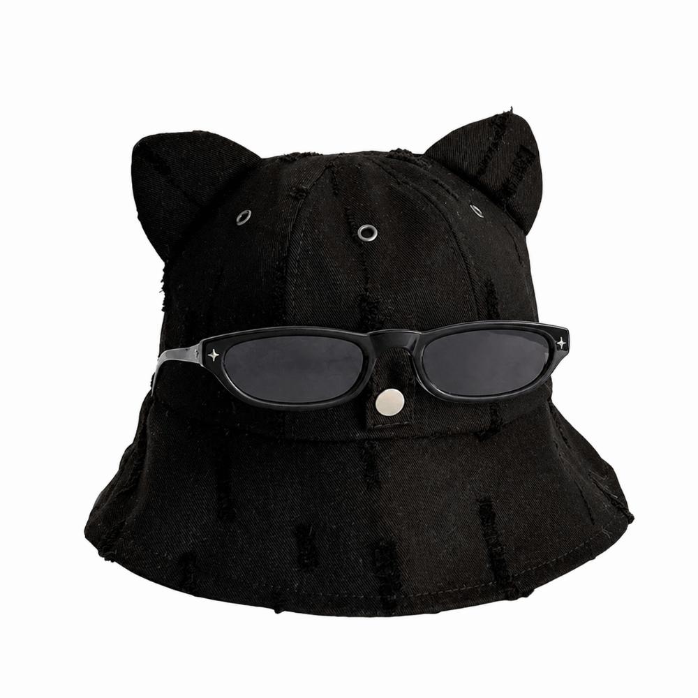 Katoenen Kattenoren Hoed Zonbescherming Zonnehoed Mode Vissershoed Dames