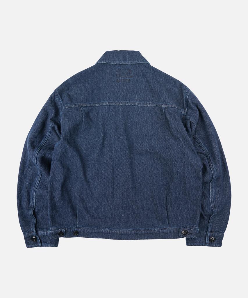 FRIZMWORKS Sashiko Denim Trucker Jacket _ Indigo