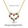 Mixed Color Zircon Clavicle Chain Minimalist Light Luxury 18k Gold Plated Fashion Necklace