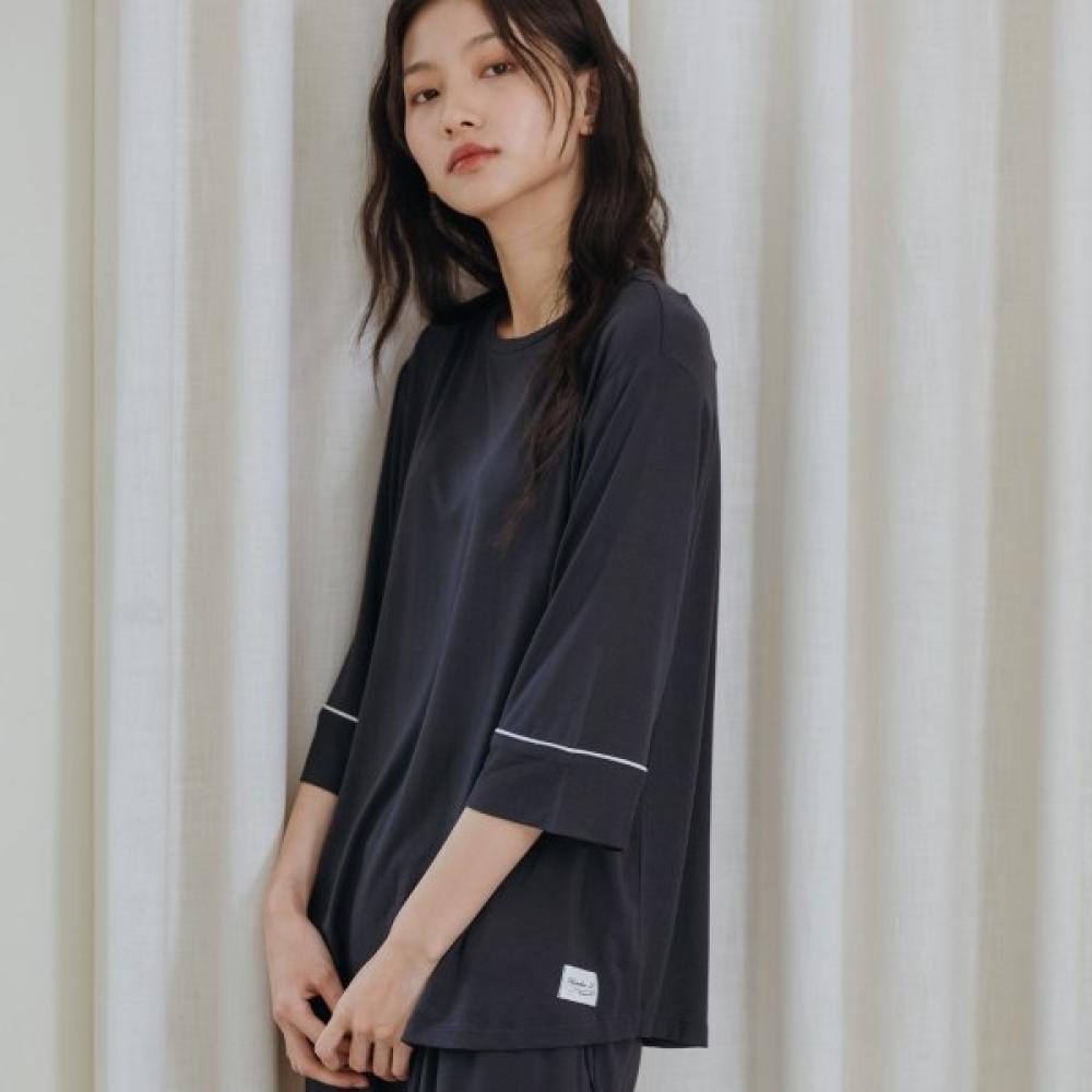 Frenchiel Micro Modal Pullover T shirT midnighT  fweT078l M