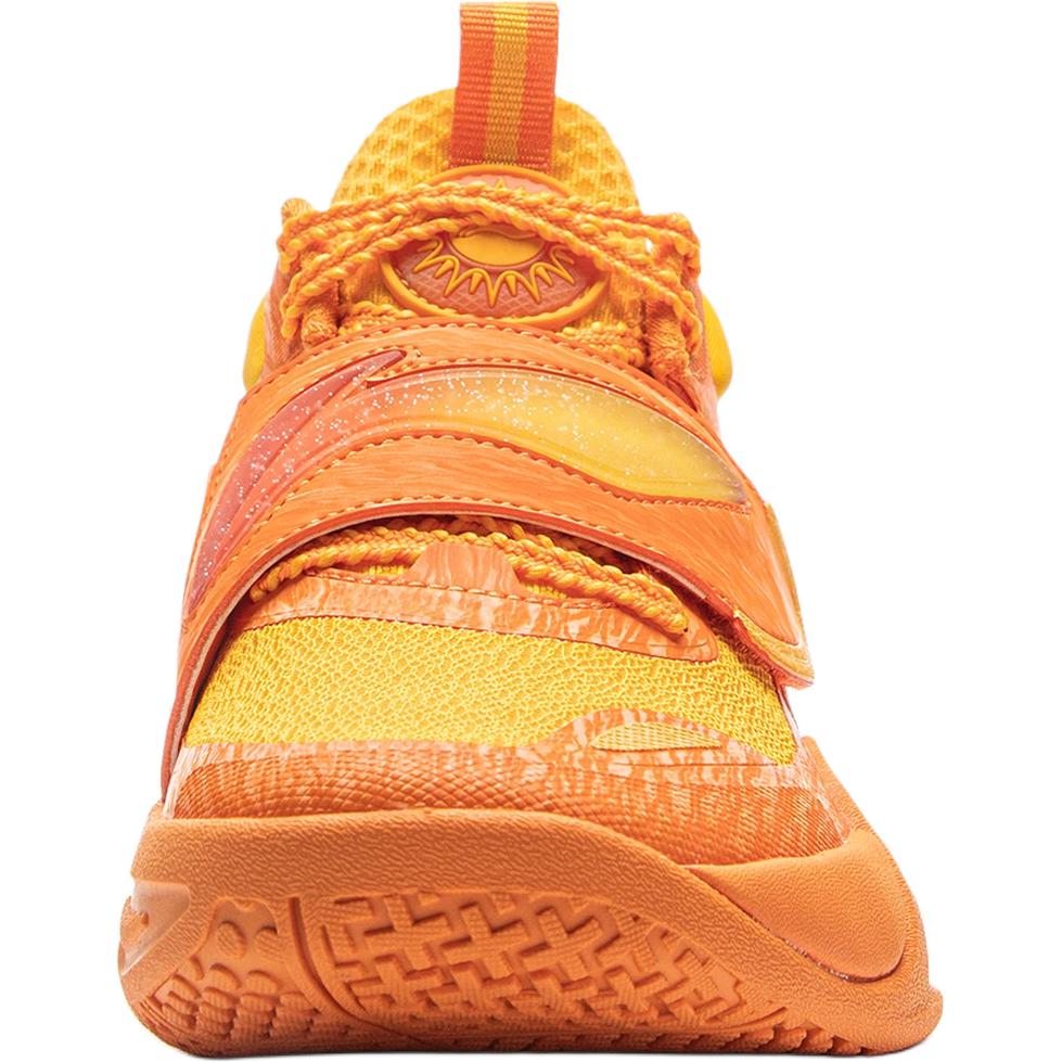 Li Ning Kids Basketball Star Energy 1 Comfortable Fashion Breathable Low Top Basketball Shoes Kids Sneaker Sunshine-Orange YKBV116-5