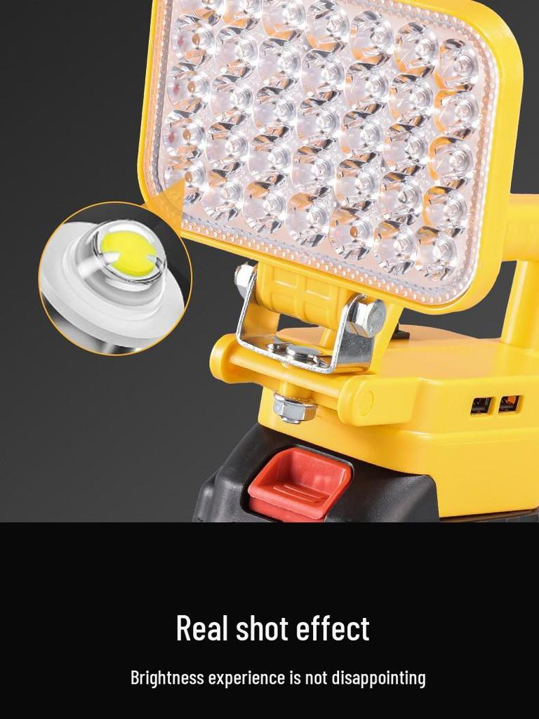 Portable Emergency Lithium Battery Floodlight for Camping, Construction, and Car Repairs