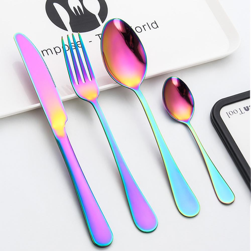 24 Piece Flatware Set Stainless Steel Tableware Cutlery Set Service for 6 with High Grade Storage Case for Home Kitchen