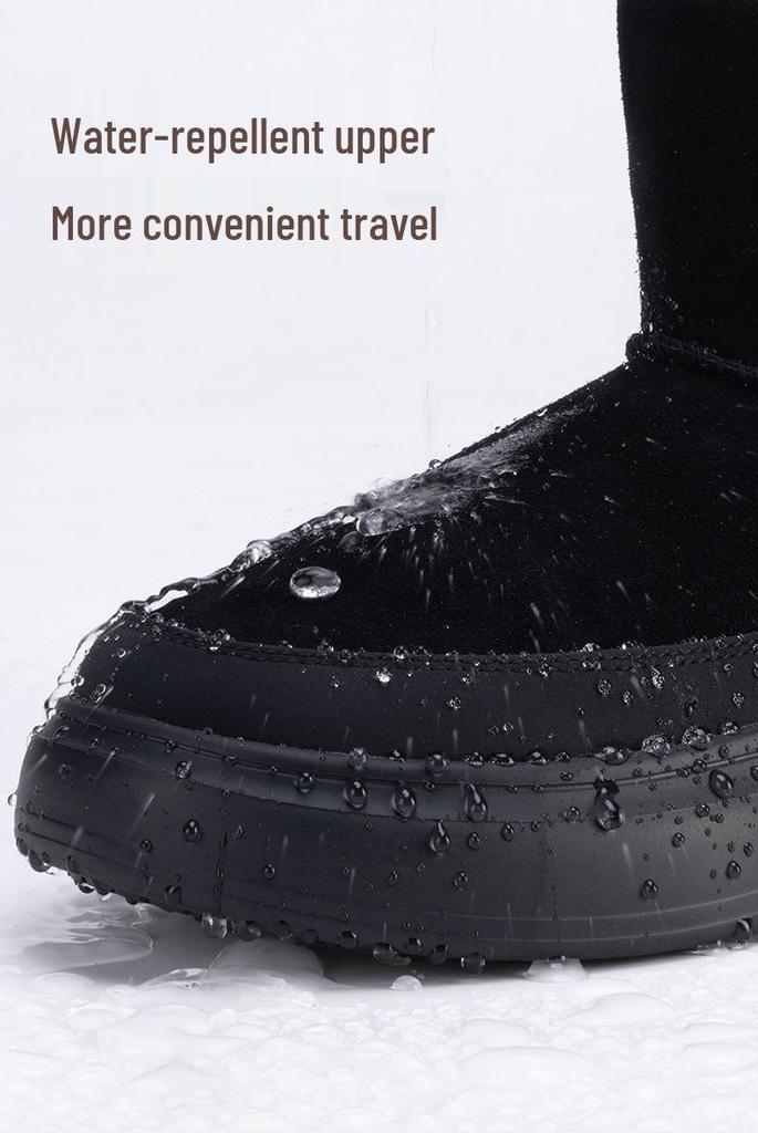 2025 Women's Thick-Soled Cotton Snow Boots: Velvet-Lined, Warm, Waterproof, Height-Boosting Winter Footwear