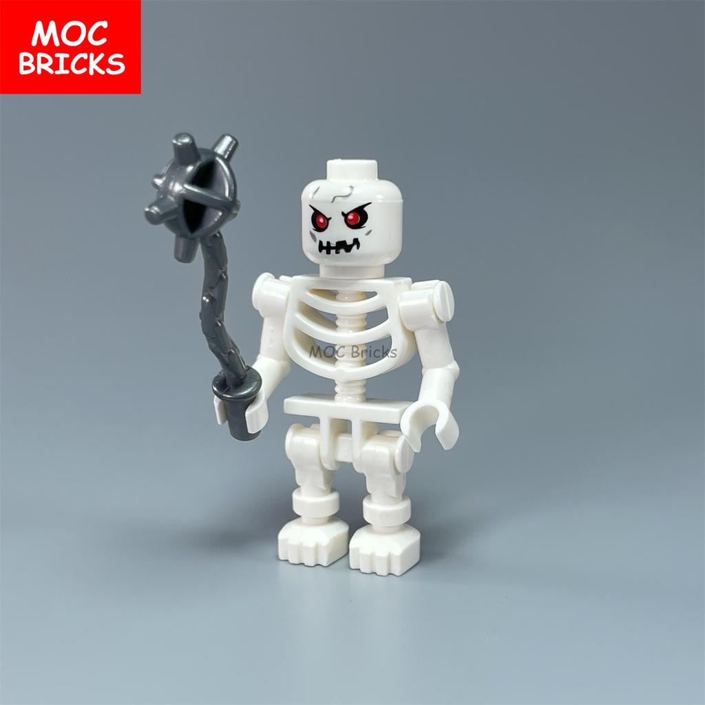 Einzelne MOC Steine DIY Dunkler Bote Magiergruppe Skelett Schädel Bausteine Figur Puppen Spielzeug für Kinder Geschenke