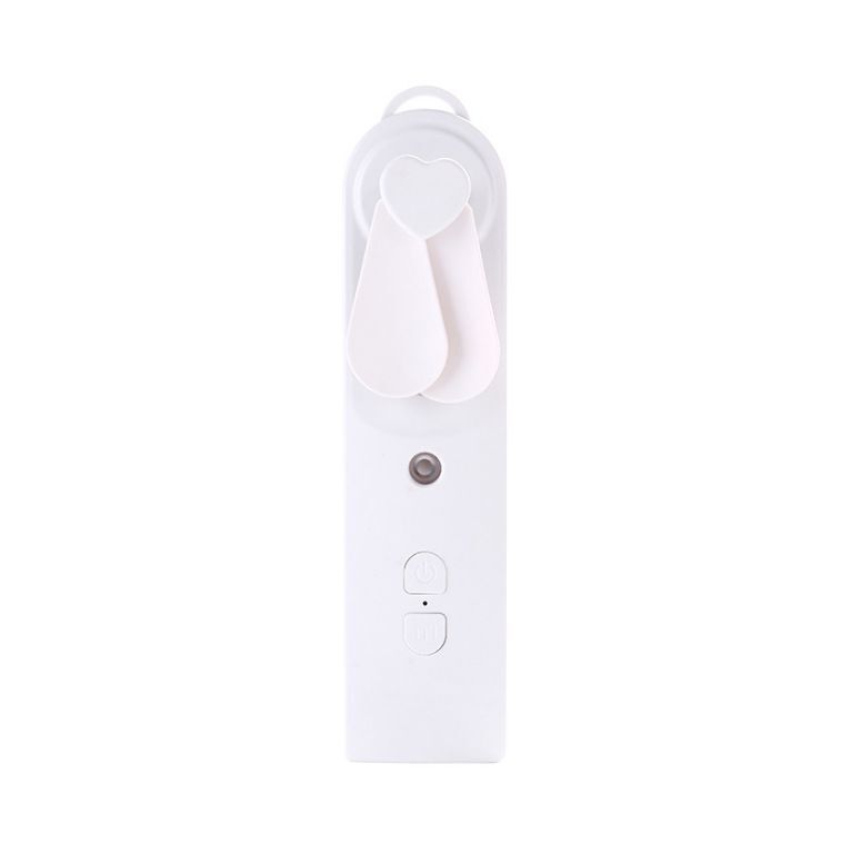 

Portable 2in1 Mini Fan Humidifier USB Rechargeable Handheld Fan Water Spray Mist Face Steamer Air Purifier Home Essential белый