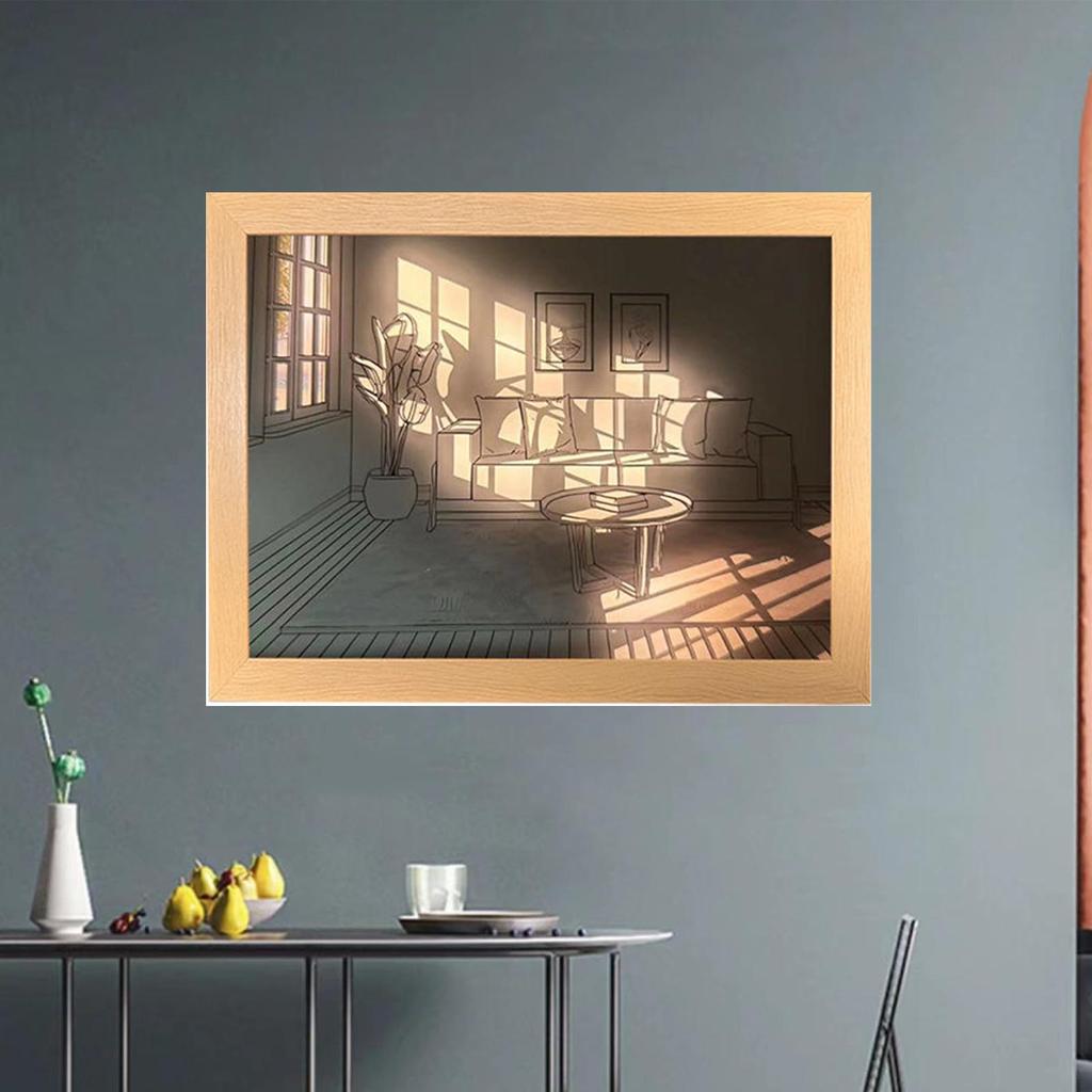 Osvětlení Malba Dekorace 3 Barvy Svítící LED Svítící Malba Napájená USB Moderní Minimalistické Umění Stín Svítící