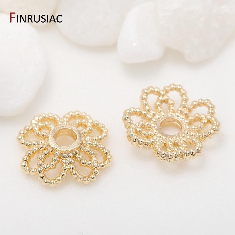 4 Types 8mm/6mm Flower Bead Caps Handmade DIY Jewelry Findings Beads End Cap Accessories Jewellery Making Supplies