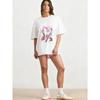 Oversized T Shirt Black Sinsoliedad Text And Cute Animal Characters Print Casual Streetwear For Women
