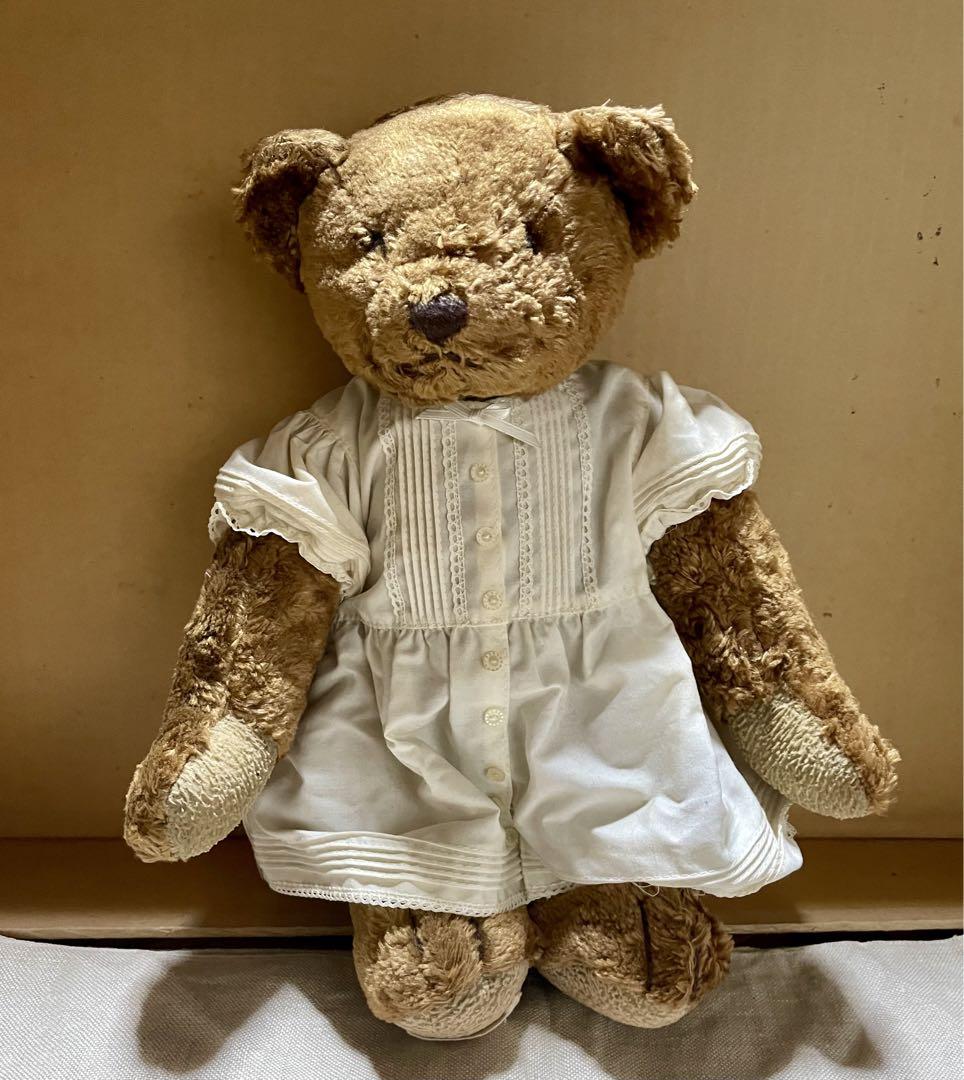 

[USED] Pink House Teddy Bear Pintuck Dress with Movable Limbs