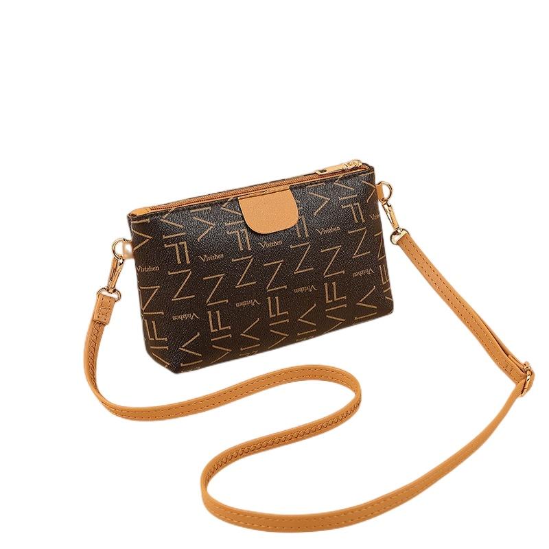 Small Square Crossbody Pvc Bag With Card And Coin Compartments