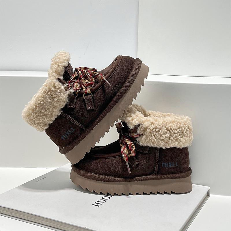 

Children s snow boots 2025 winter new models that girls lamb wool cotton shoes one pedal fashion children s sports shoes 23-25 yards one hand shot 3 pairs