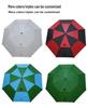 Men's Double Layer Windproof Golf Umbrella with Custom Logo and Long Handle
