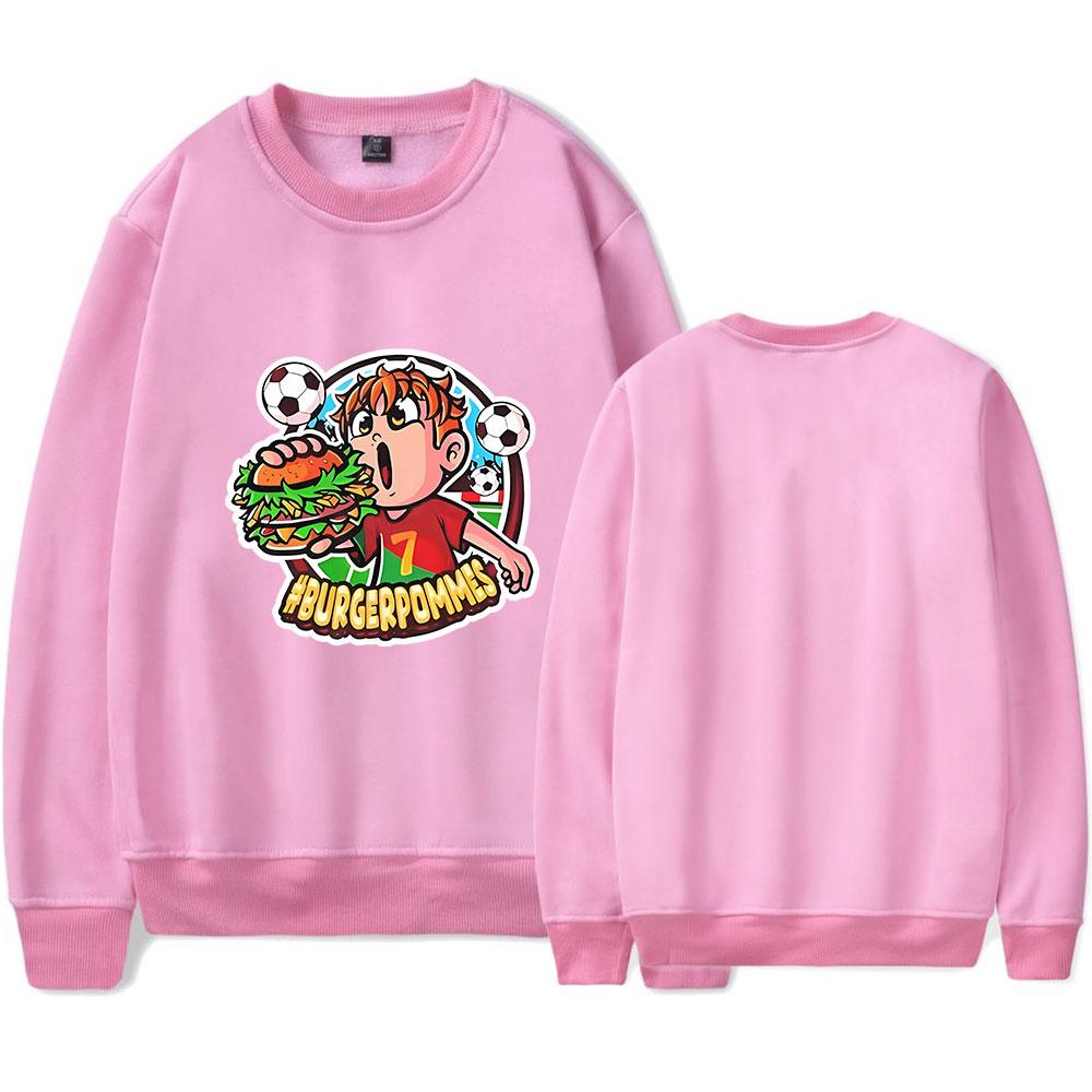 Burgerpommes ICrimax Round Neck Sweater Men/Women Kawaii Hoodie Streetwear Sweatshirts Fashion Tops Casual Teenager Cloth