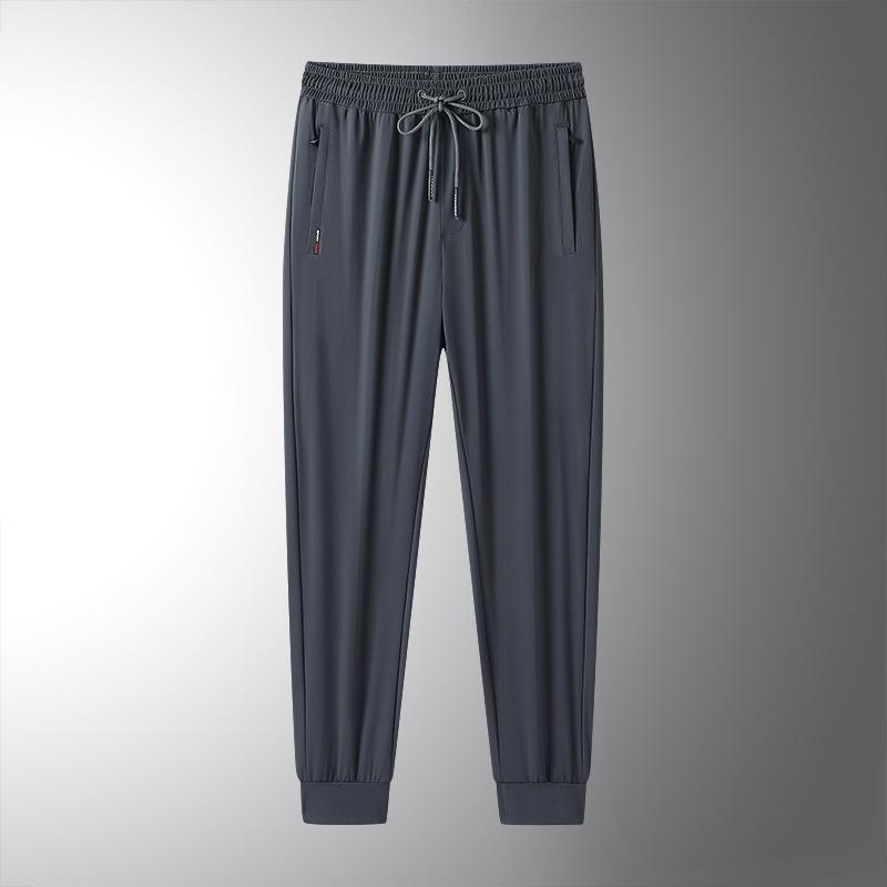 

Летние тонкие брюки мужские свободные спортивные штаны для полных дышащие эластичные быстросохнущие закрытые прямые повседневные брюки 6XL