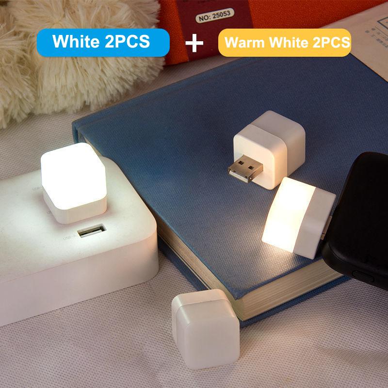 USB Plug LED Book Light Bulbs Mini LED Night Light Eye Protection For Reading Books Laptop Power Bank Charging Bed Desk Lamp
