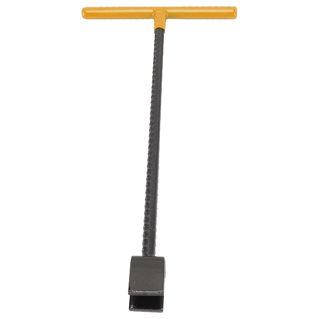 Steel Water Meter Key Wrench Multifunction T Handle Curb Key With 4 Way Utility Tool for Valves Faucets Yellow