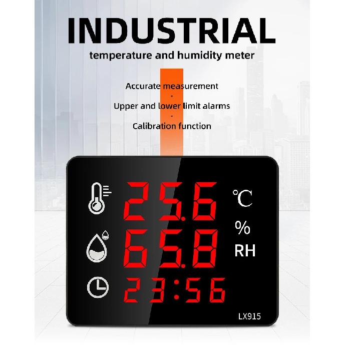 Digital Hygrometer Outdoor Indoor Sauna Thermometer WIth Alarm Digital Wall Clock Temperature Meter And Sensor