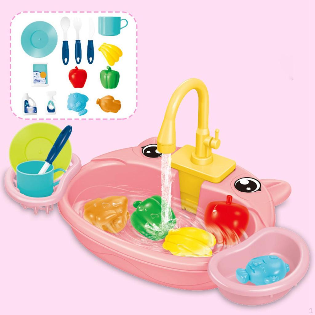 Sink Toys Dishes with Water for Children
