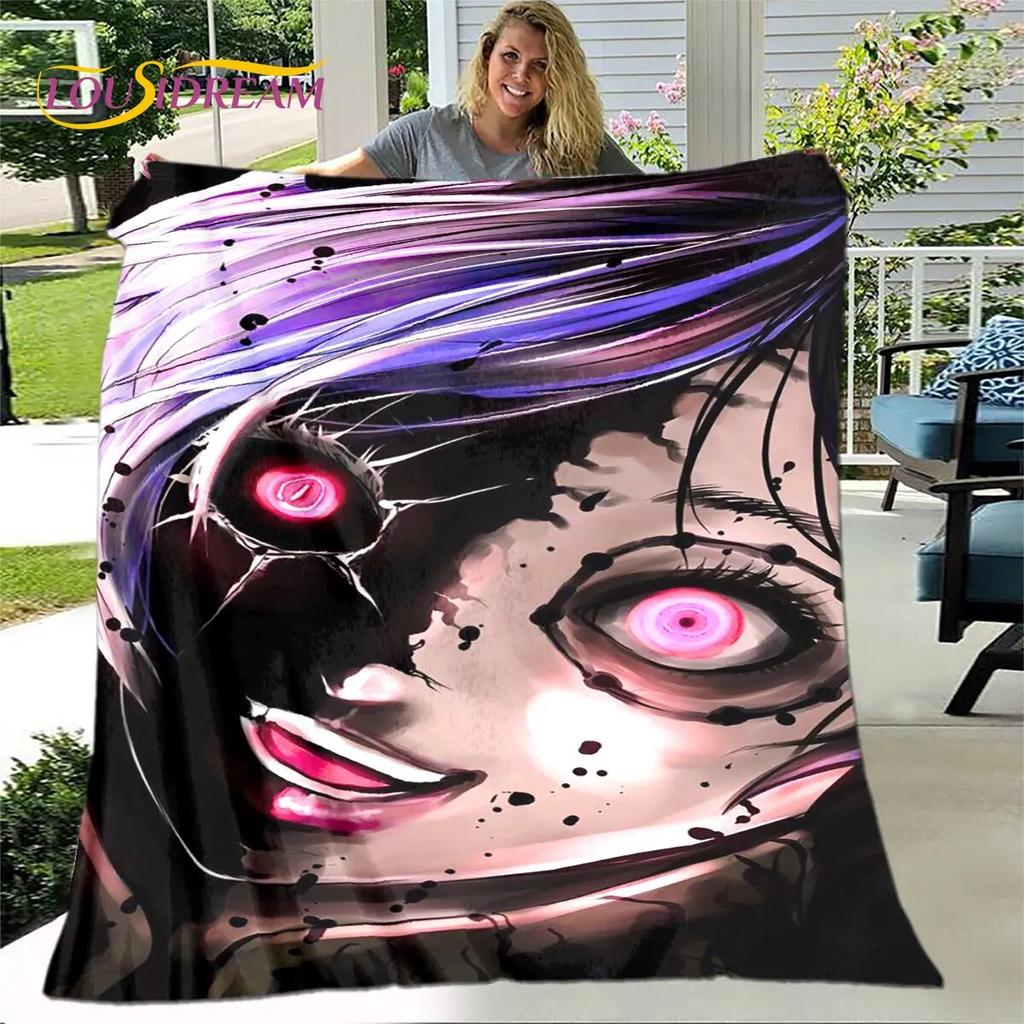 Tokyo Ghoul Japan Anime Cartoon Soft Plush Blanket,Flannel Blanket Throw Blanket for Living Room Bedroom Bed Sofa Picnic Cover