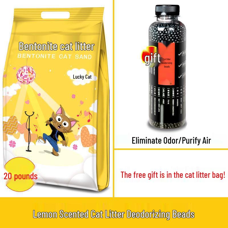 Lemon Deodorizing Bentonite Cat Litter - 1 Kg