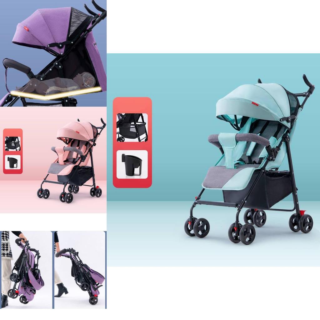 Lightweight Versatile Baby Stroller With Reclining Seat And Easy Folding Design For Comfortable Travel