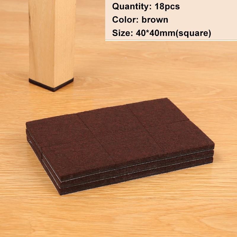 Felt Pads Furniture Feet Protector 5mm Square Table Chair Leg Stickers Cover Mats Wood Floor Protectors Bottom Anti-Slip Pads