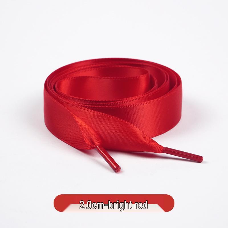 Candy Color Double-Sided 2cm Silk Shoelaces for Casual Shoes & Air Force 1