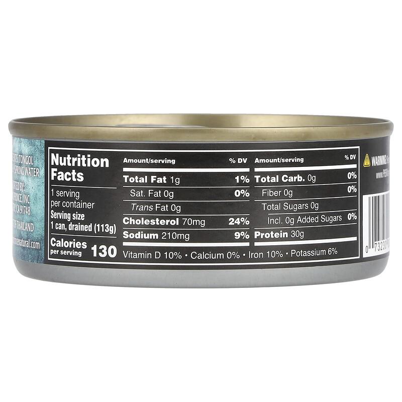 Tongol Thunfisch, Stück in leichtem Saft, in Quellwasser, ohne Salzzusatz, 5 oz (142 g)