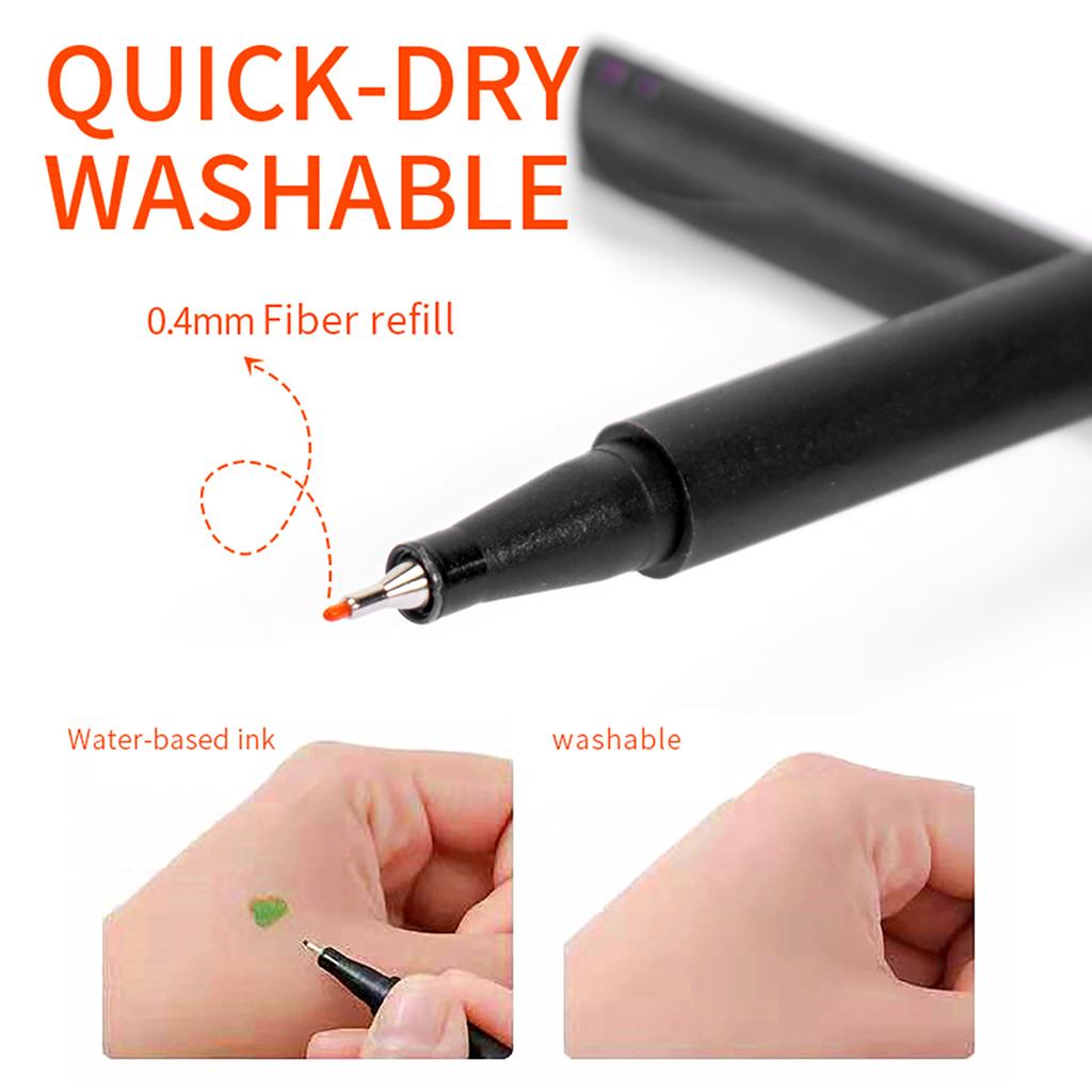 36 Color Fineliner Fine Point Pens 0.4mm Tip Markers for Journaling Writing Note Taking Calendar Agenda Adult Coloring