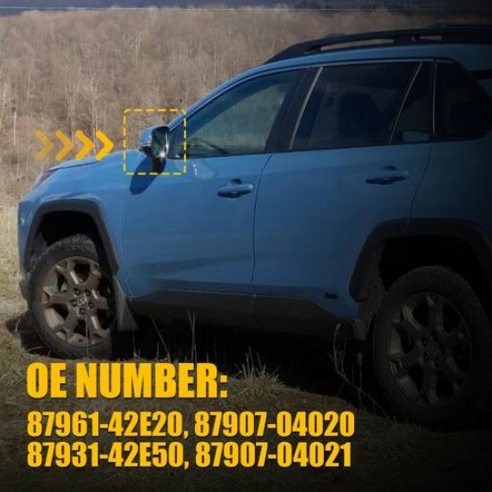 HeatIng Mirror Glass Clear Set W/Blind Spot -2024 For RAV4 Toyota Left Right