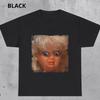 Vintage Funny Blonde Doll Surprised Face Meme T Shirt Retro Graphic Tee Unisex Casual Cotton Short Sleeve Humor Print Tops