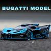 1/24 Scale Bugatti Bolide Alloy Sport Car Model Diecast Metal Toy Racing Vehicles Sound and Light Toy Collection Gift for Childrens