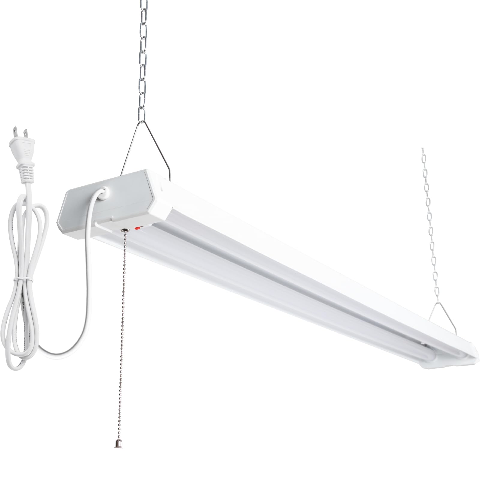 

Hzfluo LED Fluorescent Light Bulb with AC Plug and Pull Switch, Integrated Fixture, Dual-Bulb Design, Equivalent to Two 40W Standard Fluorescent