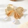 Vintage Irregular Earrings Imitation Pearl Pendant Earrings for Women Trend 2026 Leaves Piercing Earring Jewelry Accessories