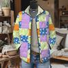 Women's Colorblock Patchwork Stand Collar Long Sleeve Jacket