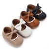 Spring and Autumn 0-1 Year Old Baby Toddler Shoes Soft Bottom Breathable Baby Shoes Half Rubber Sole All-match Princess Shoes