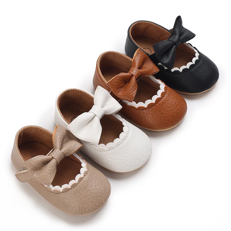 Spring and Autumn 0-1 Year Old Baby Toddler Shoes Soft Bottom Breathable Baby Shoes Half Rubber Sole All-match Princess Shoes